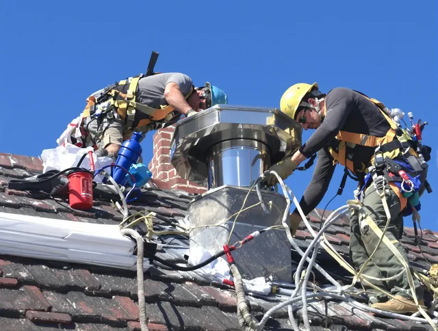 Protective chimney cap installed by Millbury Chimney Sweep in Millbury, MA