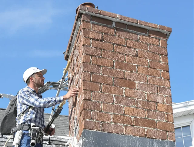 Brickwork for a chimney rebuild by Millbury Chimney Sweep in Millbury, MA