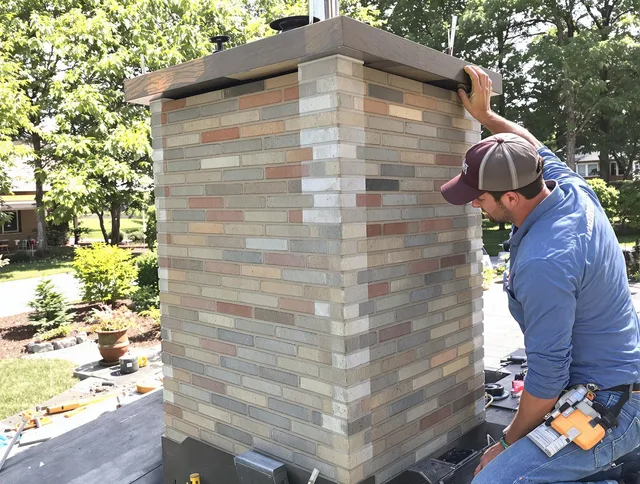Millbury Chimney Sweep completing a modern chimney remodel in Millbury, MA