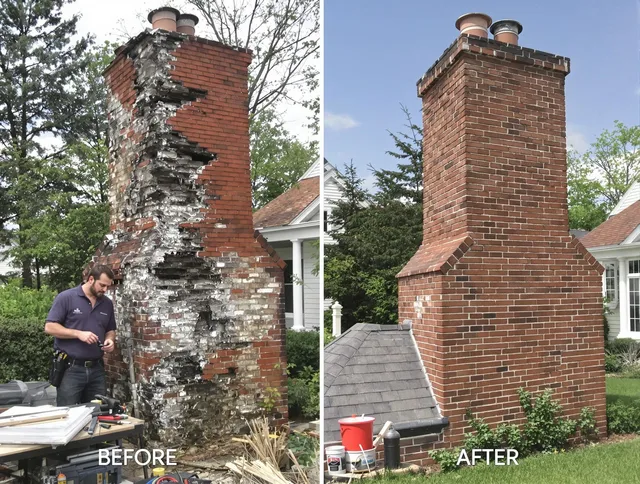 Millbury Chimney Sweep performing a full chimney restoration in Millbury, MA