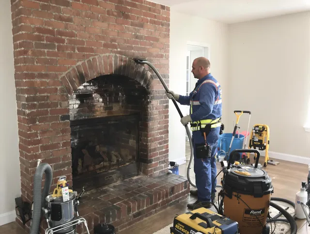 Millbury Chimney Sweep expert performing detailed chimney sweep in Millbury, MA