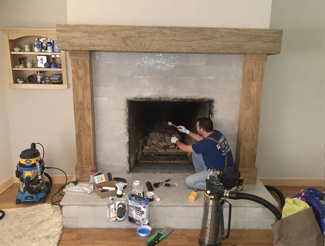 Detailed creosote removal process by Millbury Chimney Sweep in Millbury, MA