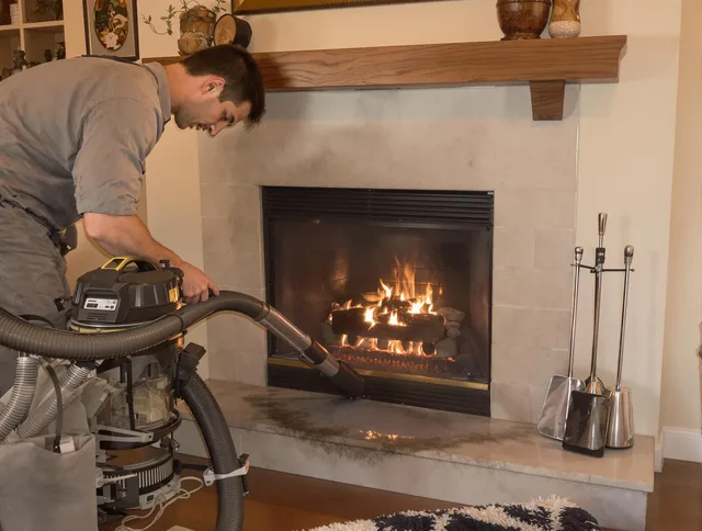 Routine fireplace upkeep by Millbury Chimney Sweep in Millbury, MA