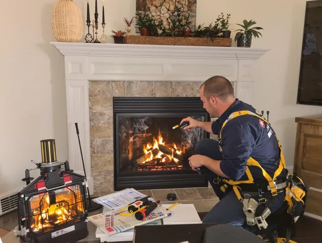 Safety-focused fireplace inspection by Millbury Chimney Sweep in Millbury, MA