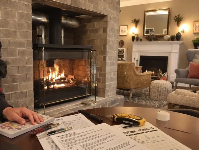 Millbury Chimney Sweep verifying fireplace safety measures in Millbury, MA