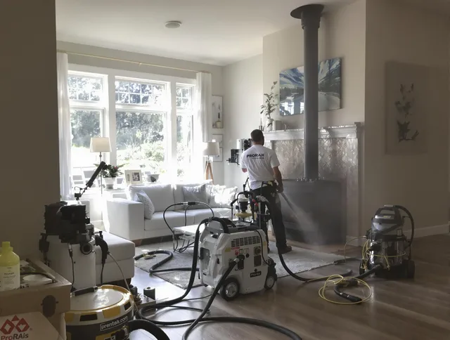 Soot removal service by Millbury Chimney Sweep for a fireplace in Millbury, MA